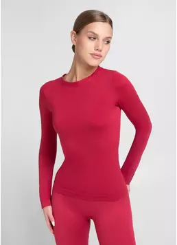 Безшовний лонгслів LONGSLEEVE 01 winterberry (червоний)