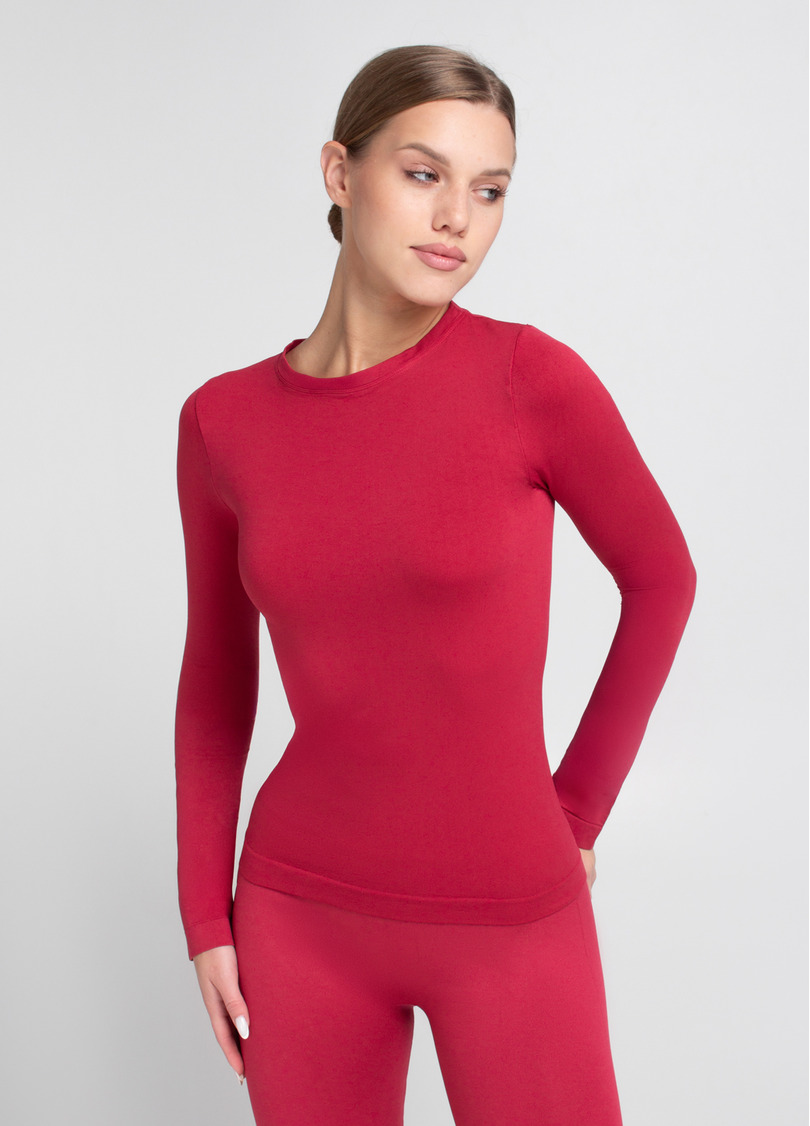 Безшовний лонгслів LONGSLEEVE 01 winterberry (червоний)