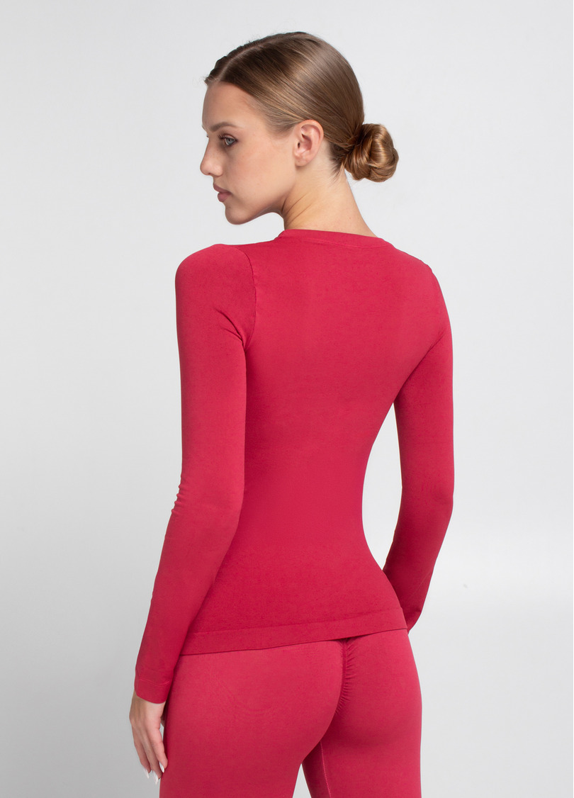Безшовний лонгслів LONGSLEEVE 01 winterberry (червоний)