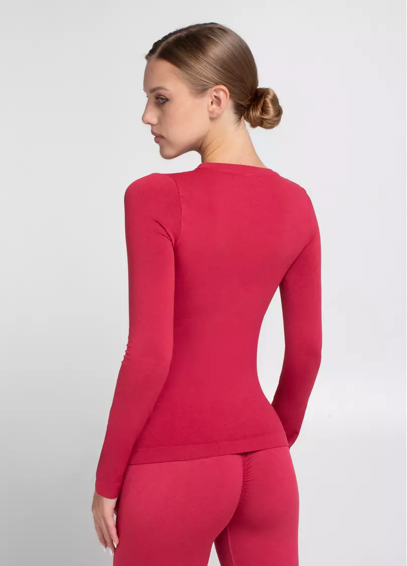 Безшовний лонгслів LONGSLEEVE 01 winterberry (червоний)