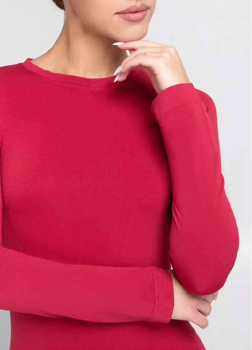 Безшовний лонгслів LONGSLEEVE 01 winterberry (червоний)