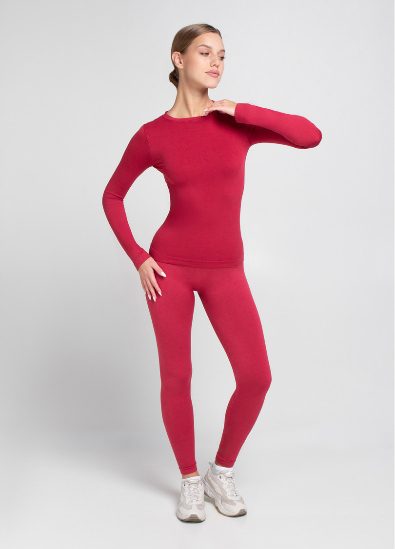 Безшовний лонгслів LONGSLEEVE 01 winterberry (червоний)