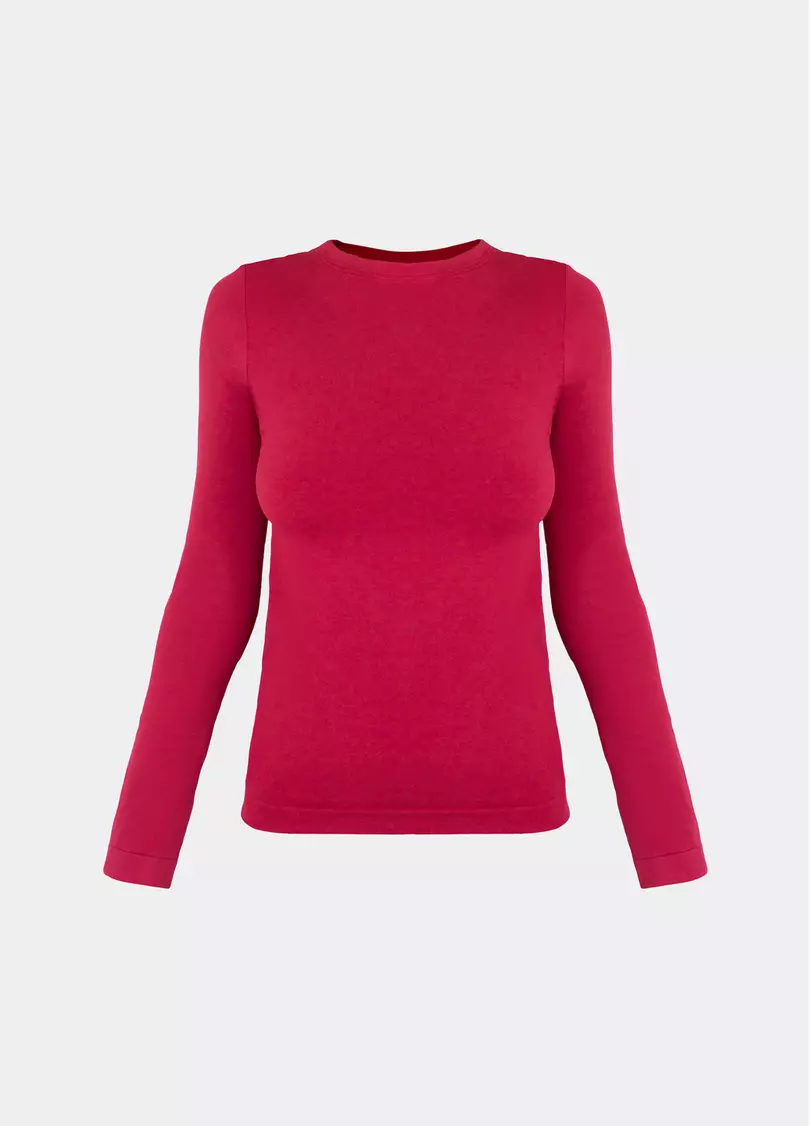 Безшовний лонгслів LONGSLEEVE 01 winterberry (червоний)