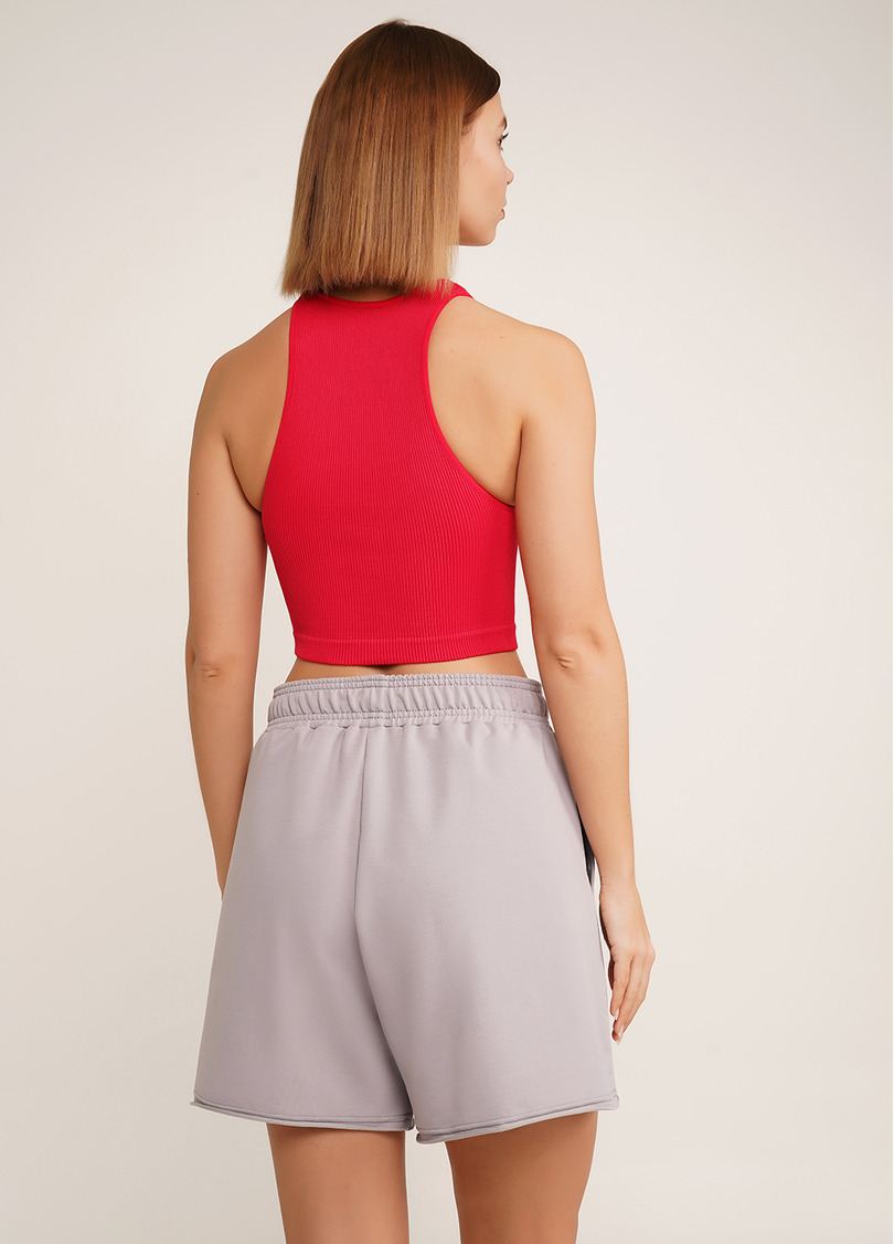 Топ в рубчик з мікрофібри PF HALTER TOP RIB raspberry sorbed (рожевий)