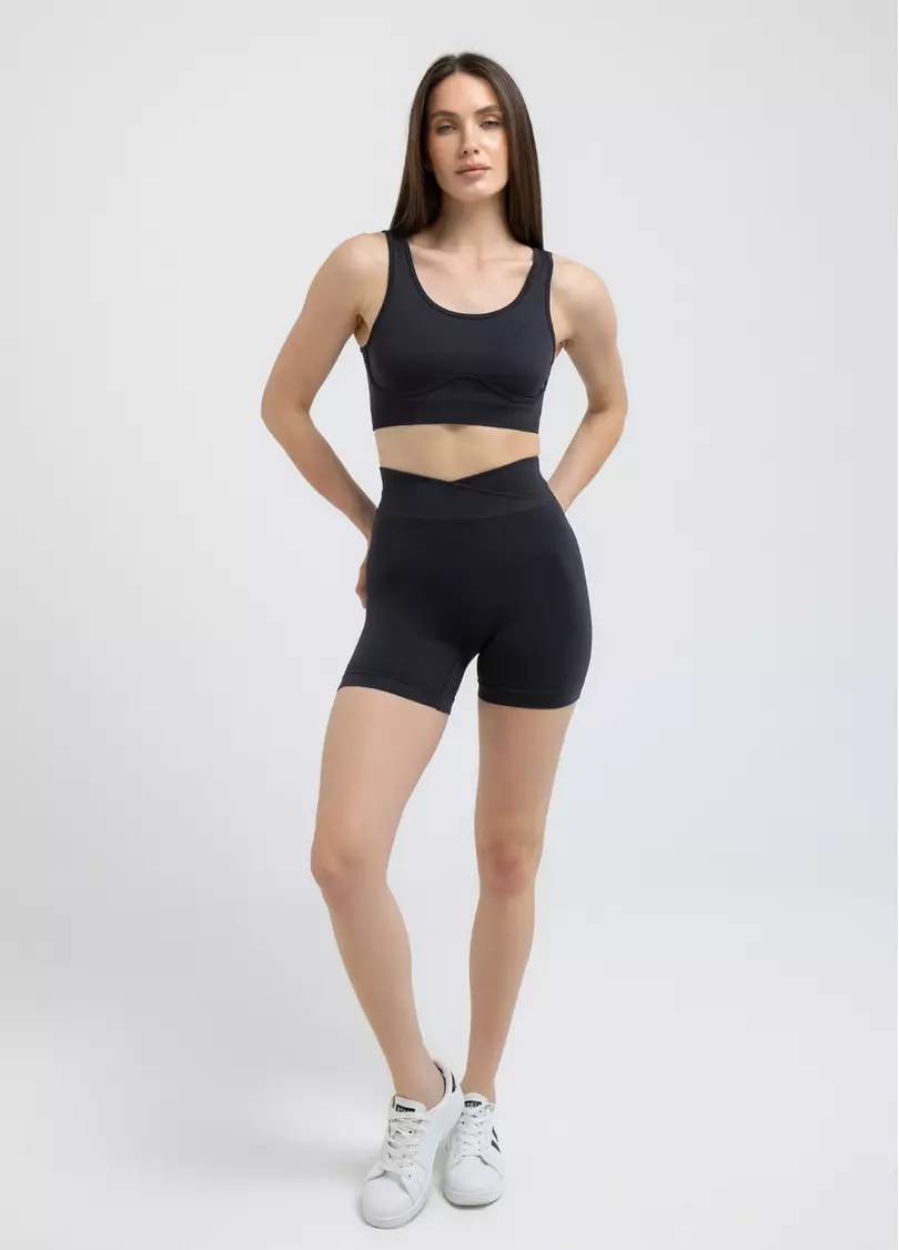 Топ с эффектом бра SPORT TOP BRA EFFECT black (черный)