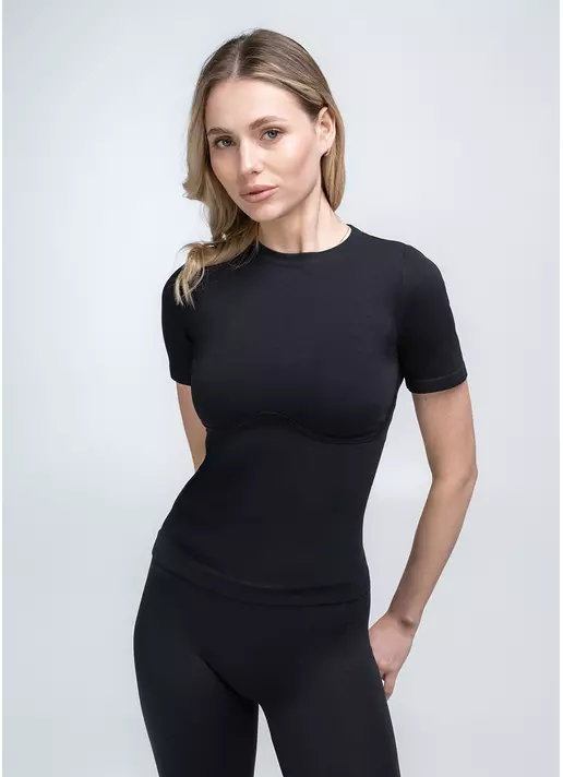 Футболка з ефектом бра T-SHIRT BRA EFFECT (чорний)