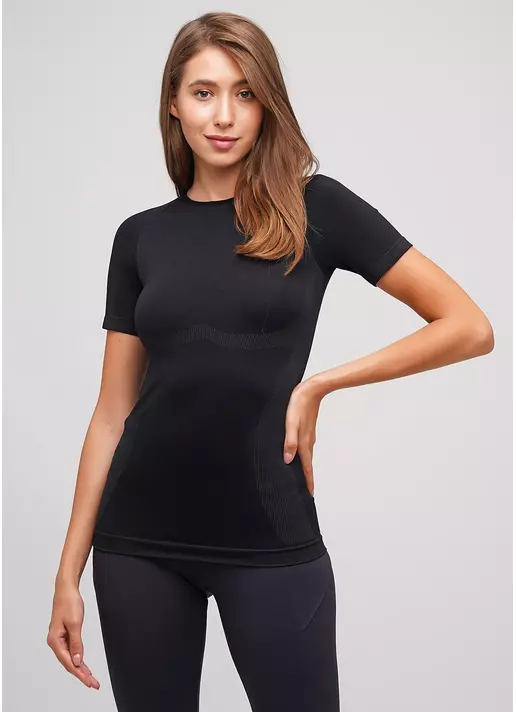 Жіноча спортивна футболка T-SHIRT SPORT RUN 04 (чорний)