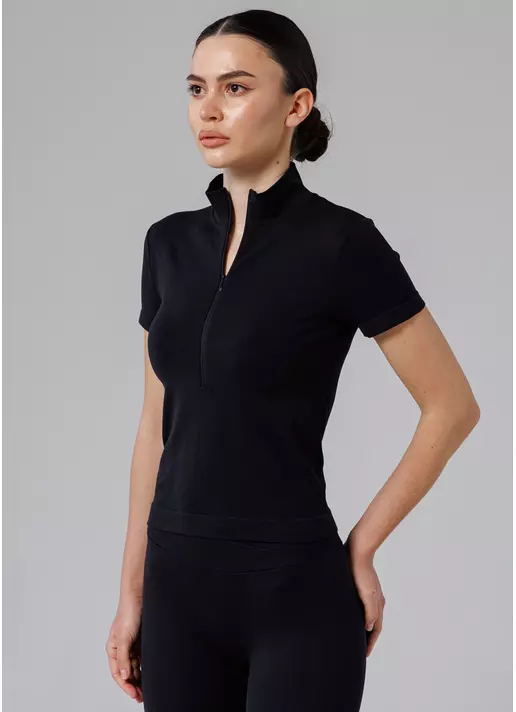 Футболка на молнии T-SHIRT ZIP (черный)