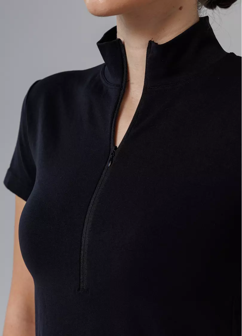 Футболка на молнии T-SHIRT ZIP (черный)