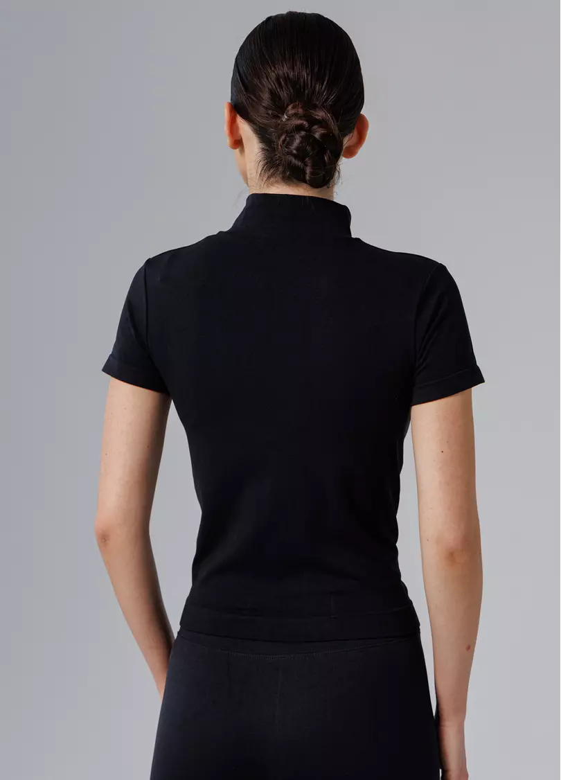 Футболка на молнии T-SHIRT ZIP (черный)