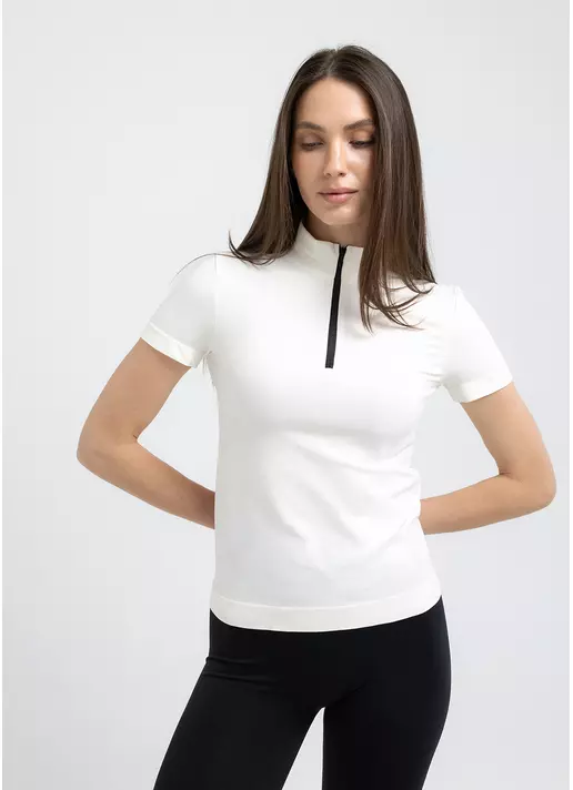 Футболка на блискавці T-SHIRT ZIP cloud dancer (білий)