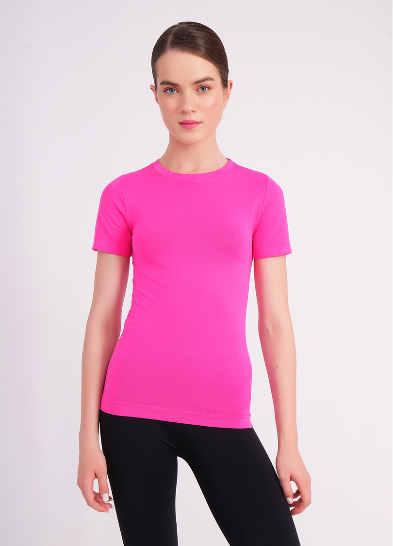 Бесшовная футболка T-SHIRT bright pink (розовый)