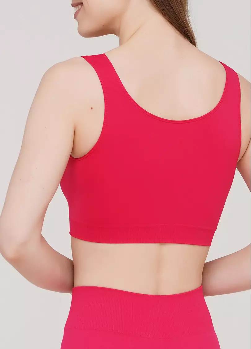 Безшовний топ на широких бретелях TANK TOP (рожевий)