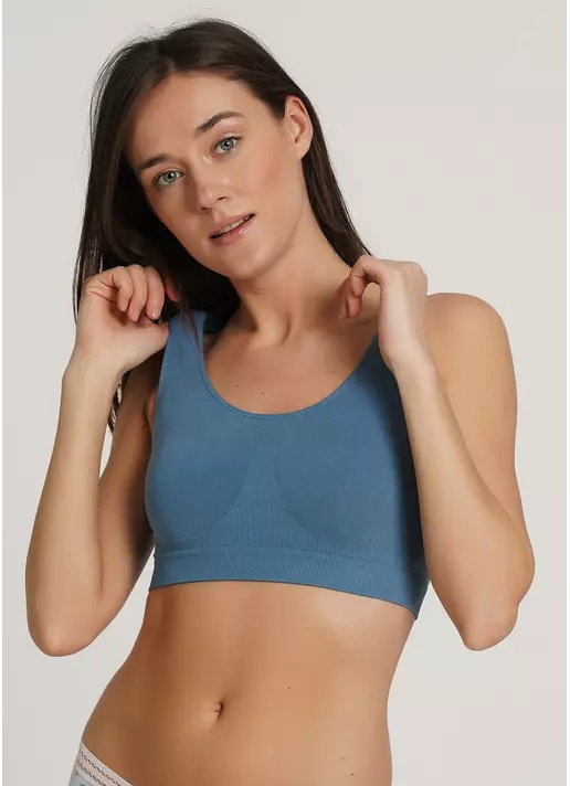 Безшовний топ на широких бретелях TANK TOP spring lake (блакитний) Безшовний топ на широких бретелях TANK TOP spring lake (блакитний)