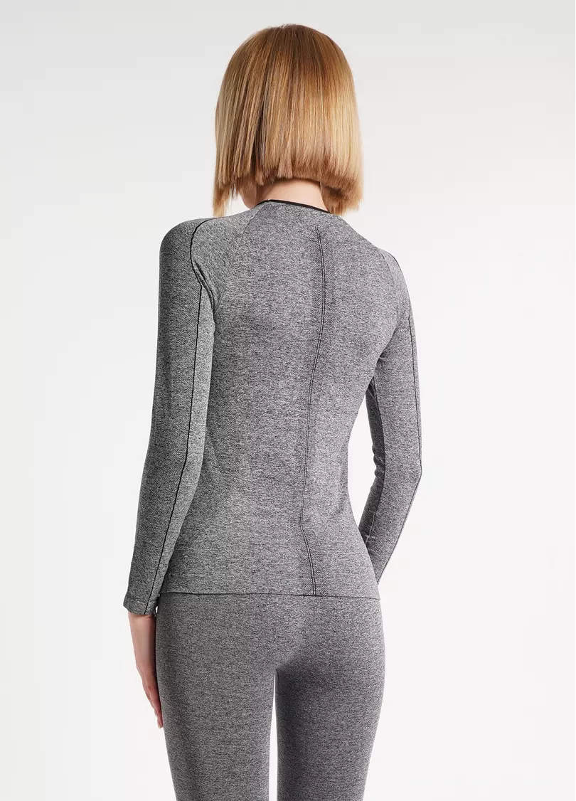 Бесшовная термокофта THERMO T-SHIRT MELANGE nero (черный)