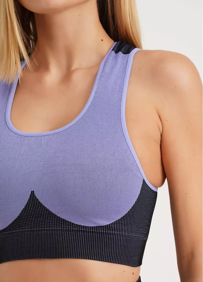 Спортивный топ TOP COLOR BLOCK very peri (фиолетовый)