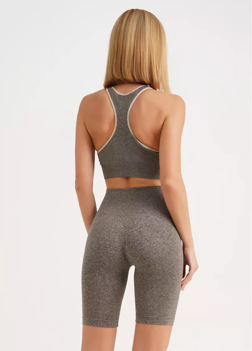 Топ спортивний на широких бретелях TOP ENERGY MELANGE naturale (бежевий)