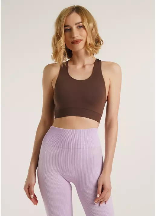 Спортивный топ TOP ENERGY deep taupe (коричневый)