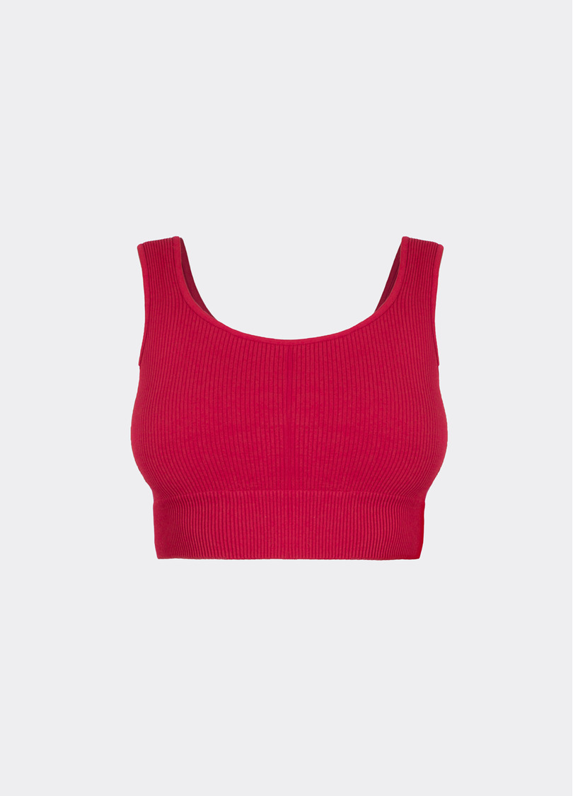 Топ в рубчик на широких бретелях TOP RIB winterberry (красный)