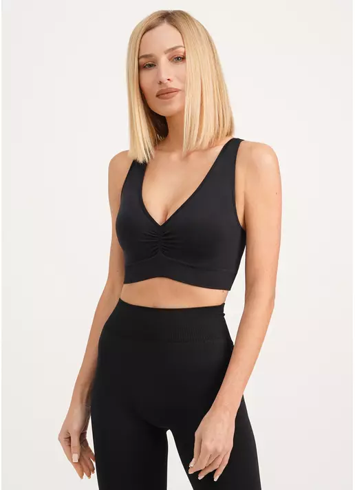 Безшовний топ з ефектом пуш-ап TOP SHAPE black (чорний)