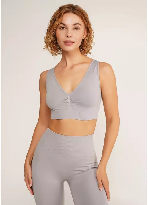 Бесшовный топ с эффектом пуш-ап TOP SHAPE griffin (серый)