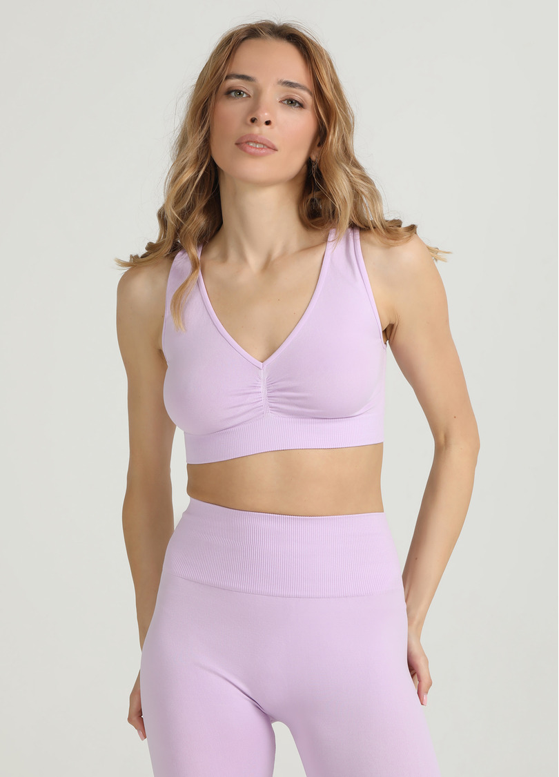 Бесшовный топ с эффектом пуш-ап TOP SHAPE orchid bloom (фиолетовый)