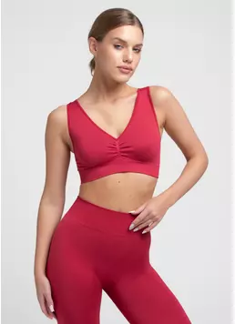 Безшовний топ з ефектом пуш-ап TOP SHAPE winterberry (червоний) Безшовний топ з ефектом пуш-ап TOP SHAPE winterberry (червоний)