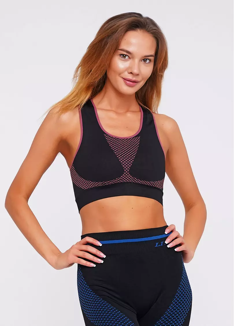 Спортивный топ TOP SPORT CELL (черный/розовый)