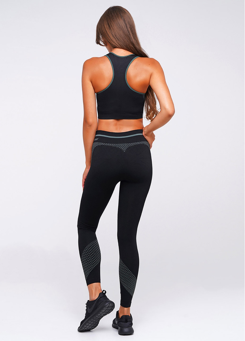 Спортивный топ TOP SPORT CELL (черный/зеленый)