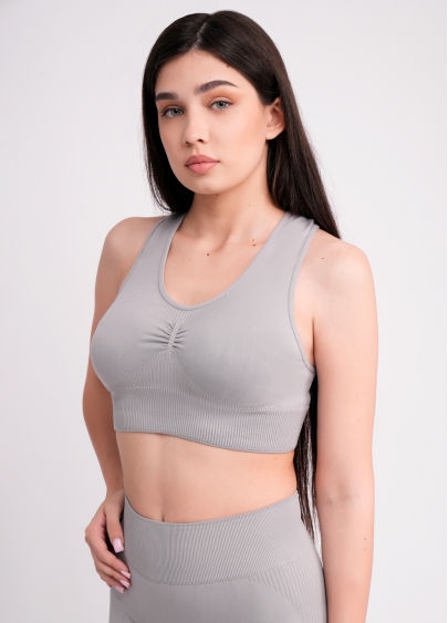 Спортивный топ с пуш ап TOP SPORT SHAPE griffin (серый)