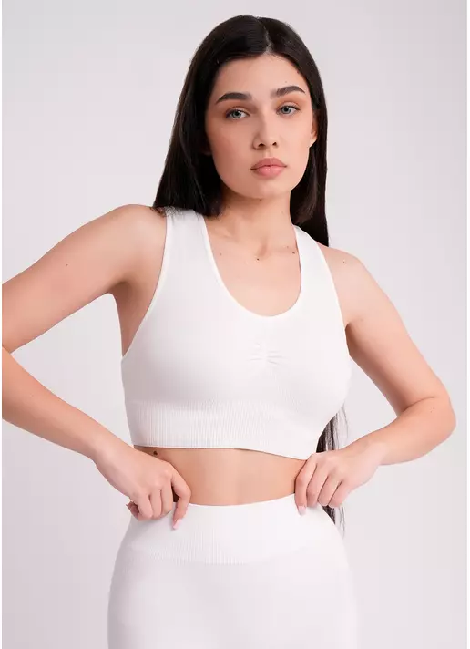 Спортивный топ с пуш ап TOP SPORT SHAPE white (белый)