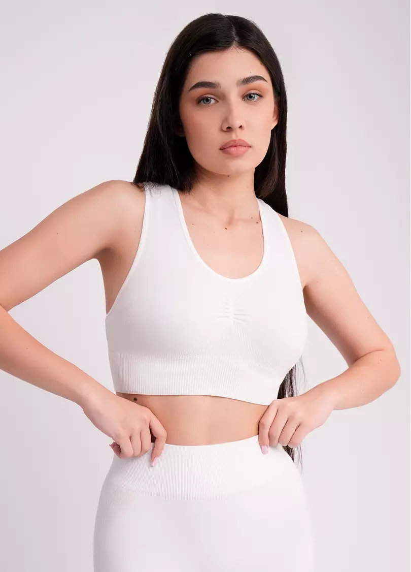 Спортивный топ с пуш ап TOP SPORT SHAPE white (белый)