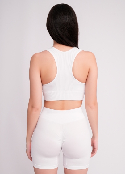 Спортивный топ с пуш ап TOP SPORT SHAPE white (белый)