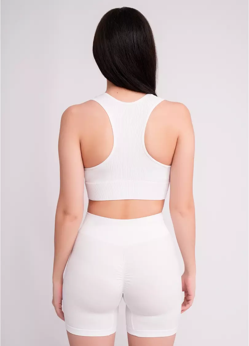 Спортивный топ с пуш ап TOP SPORT SHAPE white (белый)