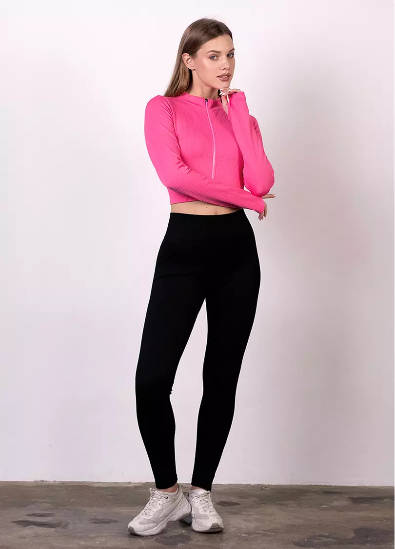 Кроп-лонг на блискавці FLEX TOP Zip-Up Active raspberry (рожевий)