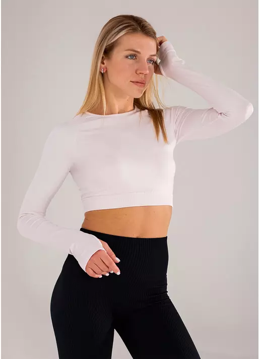 Укорочений кроп-топ FLEX LONGSLEEVE ACTIVE primerose pink (рожевий)