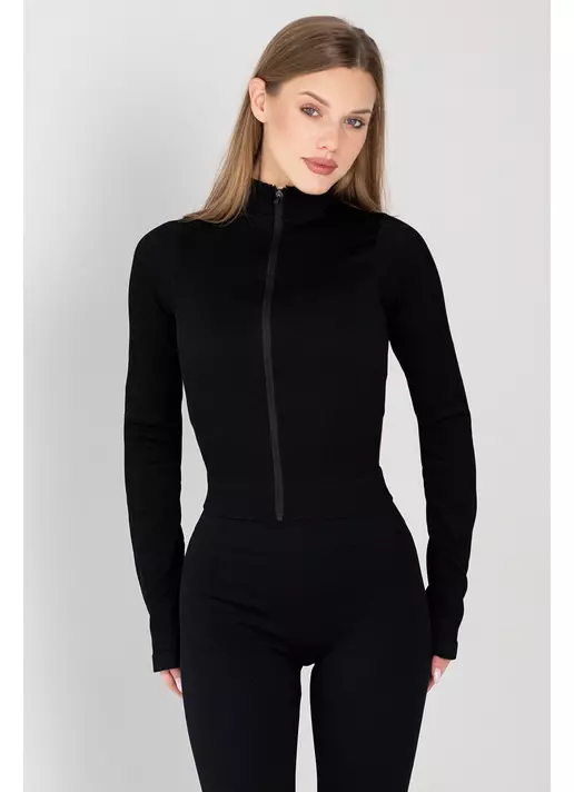 Лонгслів на блискавці FLEX LONGSLEEVE Bare (чорний)