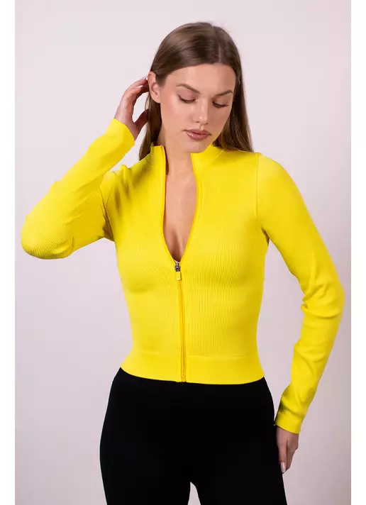 Лонгслів на блискавці FLEX LONGSLEEVE Bare (жовтий)