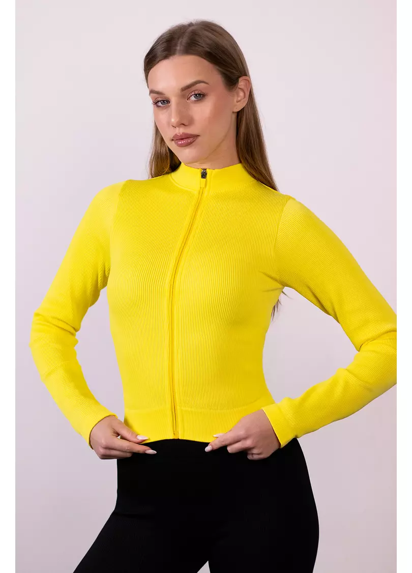 Лонгслів на блискавці FLEX LONGSLEEVE Bare (жовтий)