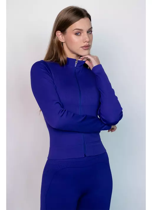 Лонгслів на блискавці FLEX LONGSLEEVE Bare (синій)