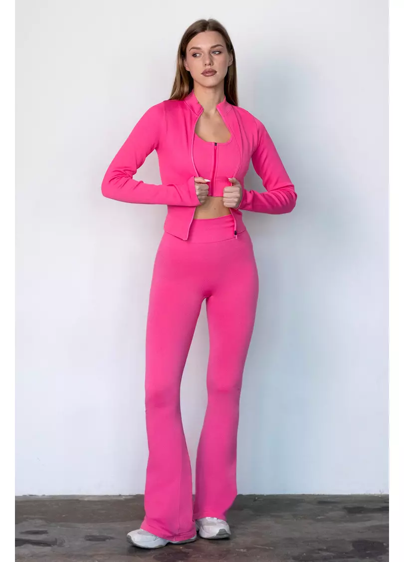 Лонгслів на блискавці FLEX LONGSLEEVE Bare (raspberry, рожевий)