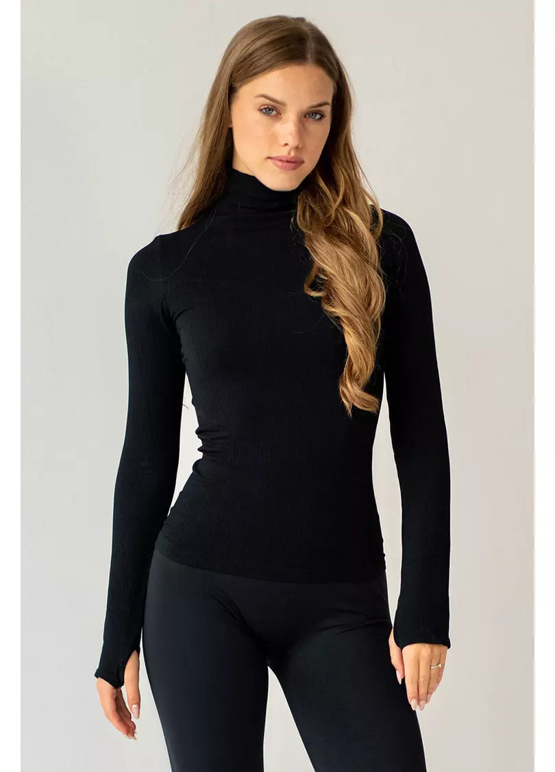 Водолазка в рубчик FLEX LONGSLEEVE POWER (чорний)