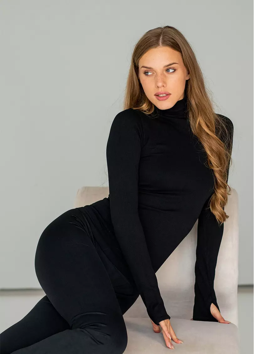 Водолазка в рубчик FLEX LONGSLEEVE POWER black (чорний)