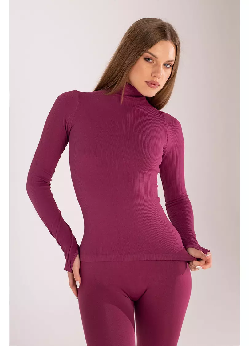 Водолазка в рубчик FLEX LONGSLEEVE POWER (рожевий)