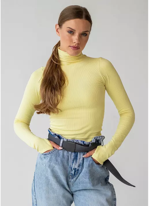 Водолазка в рубчик FLEX LONGSLEEVE POWER lemon grass (желтый)