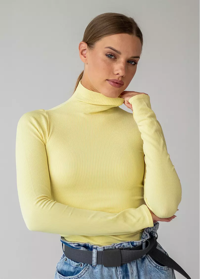Водолазка в рубчик FLEX LONGSLEEVE POWER lemon grass (жовтий)