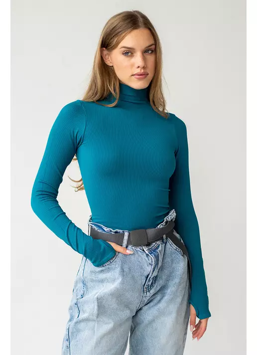 Водолазка в рубчик FLEX LONGSLEEVE POWER (синій)