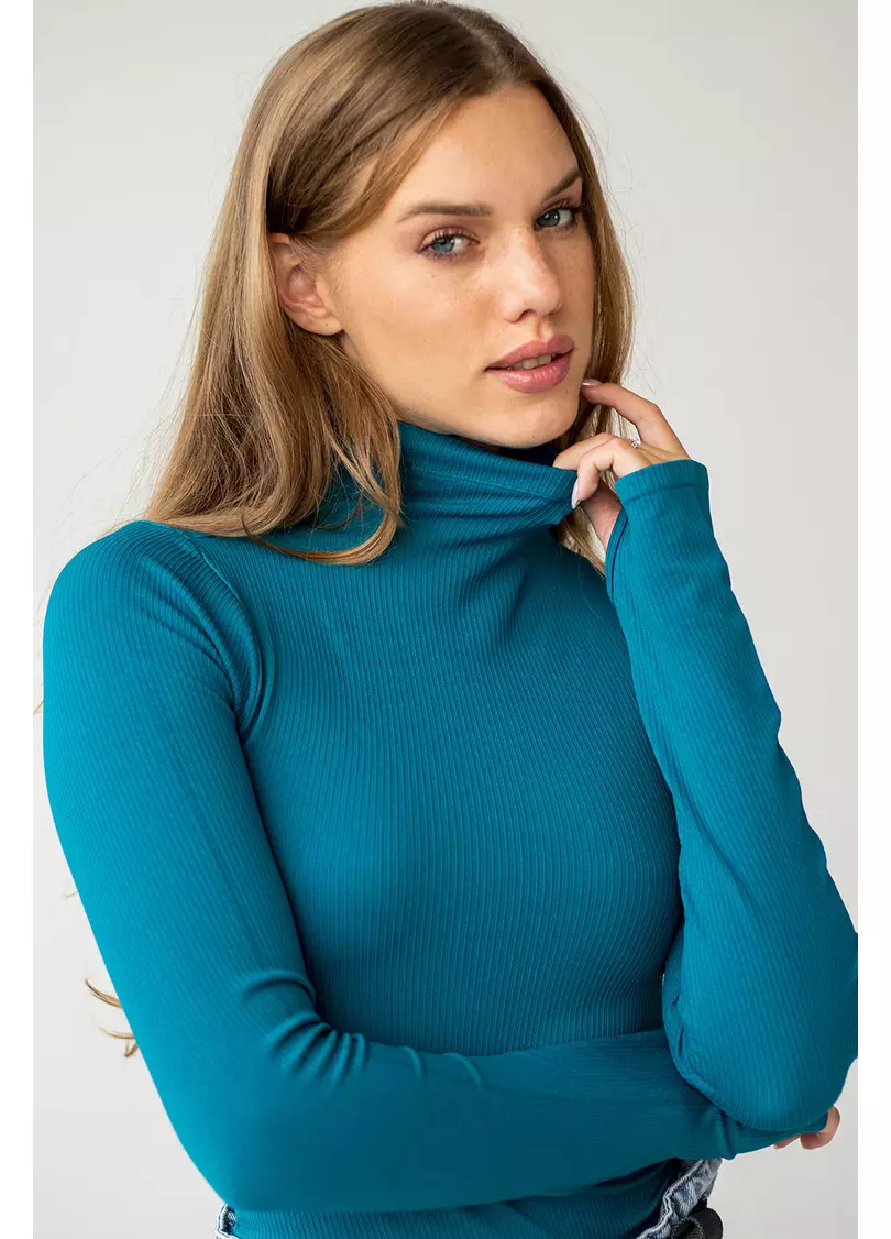 Водолазка в рубчик FLEX LONGSLEEVE POWER (синій)