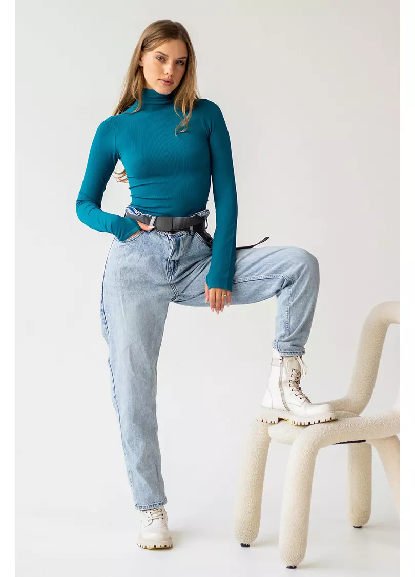 Водолазка в рубчик FLEX LONGSLEEVE POWER (синій)