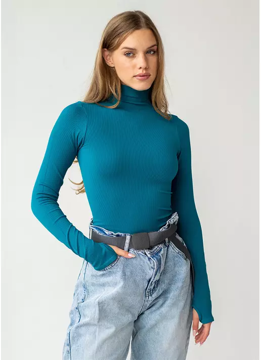 Водолазка в рубчик FLEX LONGSLEEVE POWER lyons blue (синій)